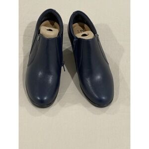 Clark's Emily 2 Reyna Navy Leather Size 6 Brand New Comfy Shoes MSRP $95